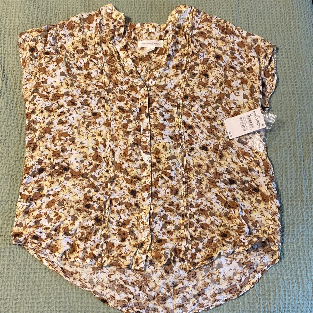 Fall floral blouse